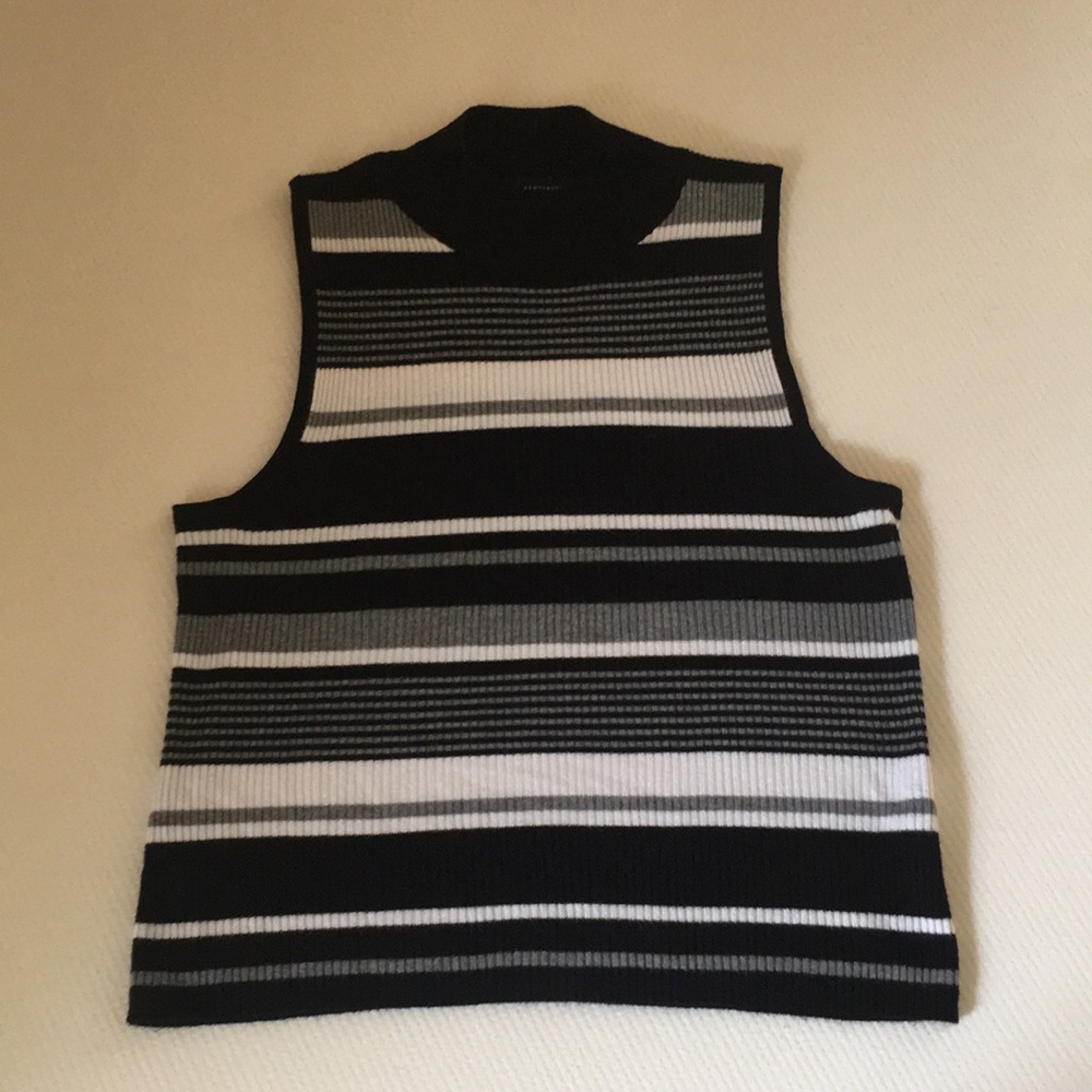 Striped Mockneck Top